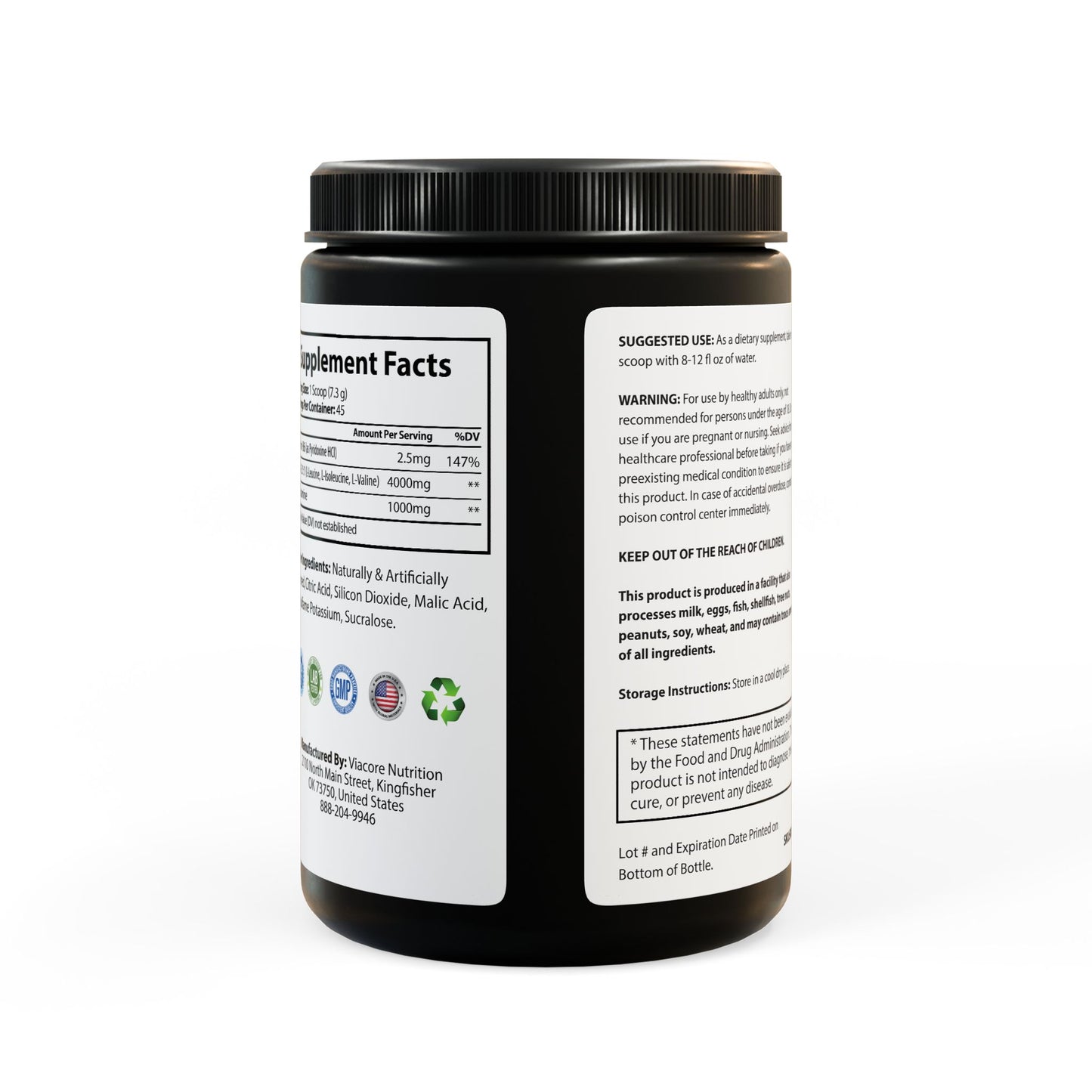 VM BCAA Supplement, Watermelon (325g, 11.46oz, 45 servings)