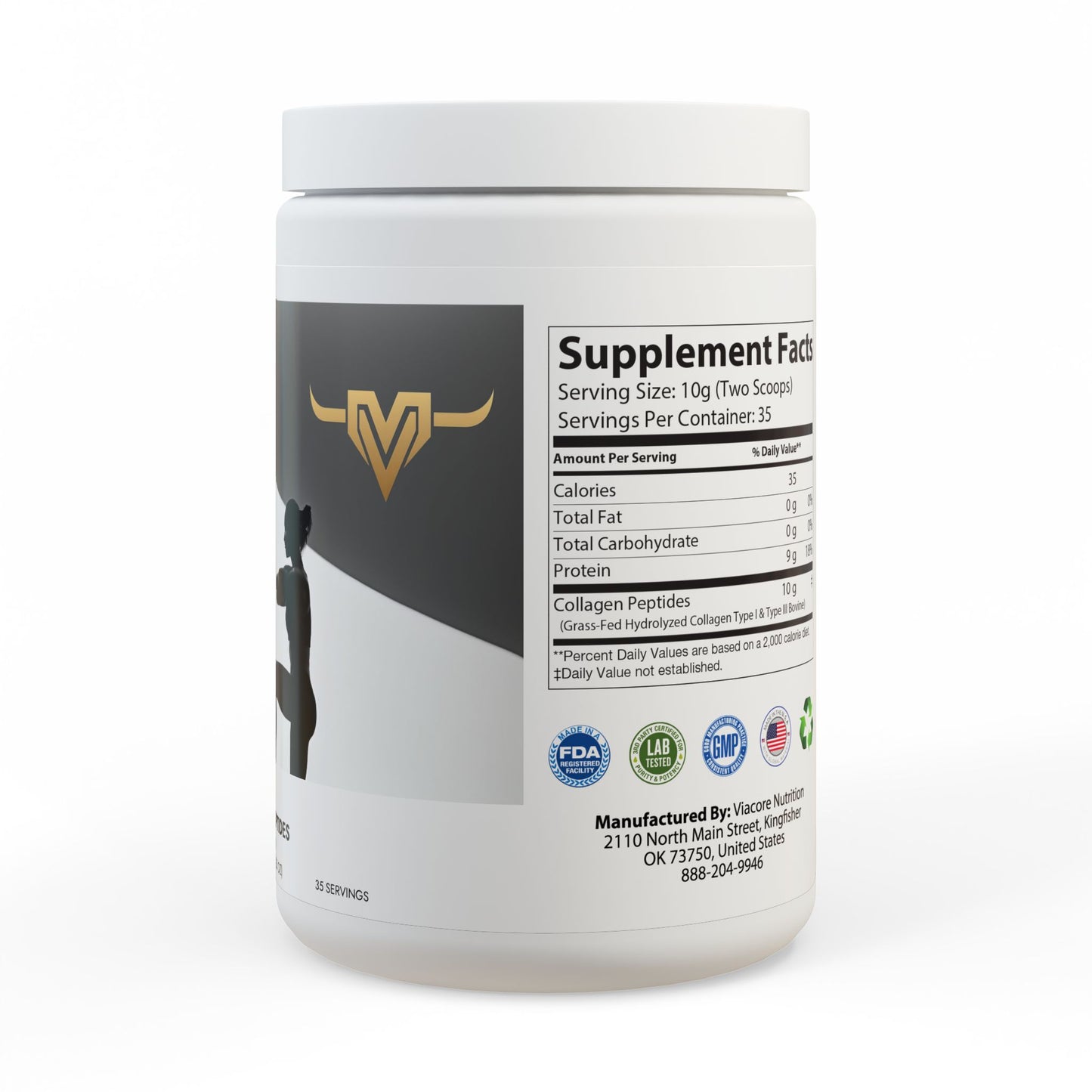 VM Collagen Peptides Type I & III Supplement (350g, 12.3oz)