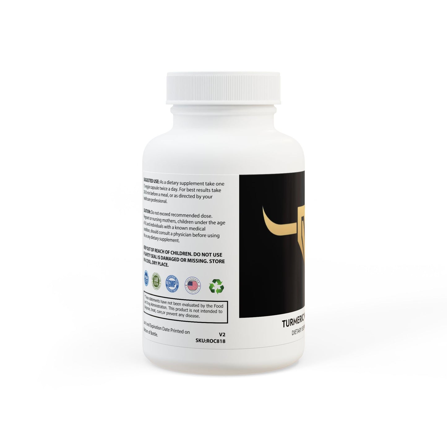 VM Turmeric with BioPerine® (Black Pepper Fruit Extract) Supplement (60 Capsules)
