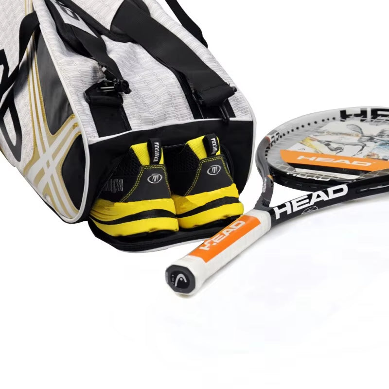 Original  Tennis Bag 6 Tennis Rackets Men Padel Tennis Backpack Djokovic  Tennis Racket Backpack with Shoes Compartment